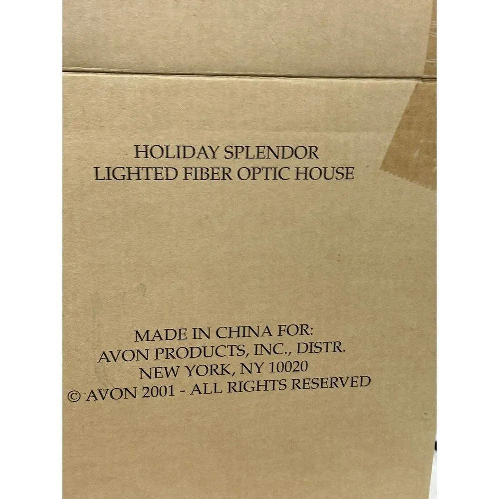 Avon Holiday Splendor‎ Lighted Fiber Optic House Christmas Village 2002
